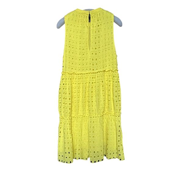 Lilly Pulitzer Indira Size L Swing Dress Lilly’s Lemon Eyelet Cotton Blend - Picture 8 of 16